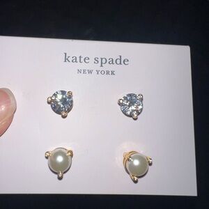 Kate Spade Pearl and Crystal Stud Earrings